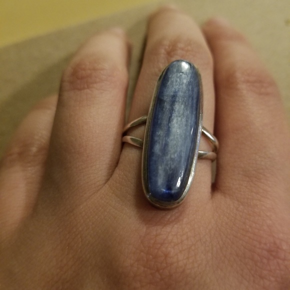 Statement Size 8 Baby Blue Moonstone ring - Picture 1 of 2